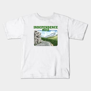 Independence Pass, Colorado Kids T-Shirt